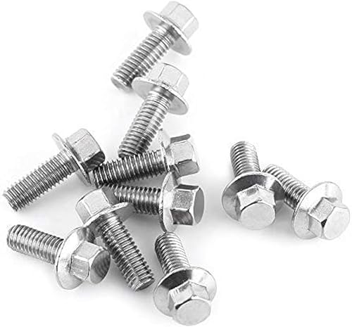 10 stücke M6 Edelstahl SS304 Schraubensatz, Hex Flansch Schrauben Cap Washer Kopf Schrauben Fastener(M6*35) - Cheap-Us