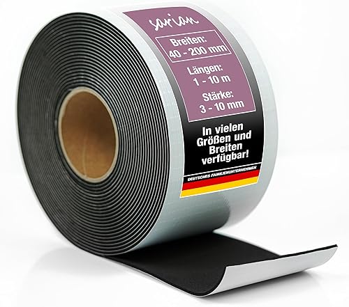 sarian Moosgummi Dichtband EPDM Rolle einseitig Klebeschicht viele Größen Dichtungsband (Moos-Länge: 10m, BxS: 50mm x 3mm) - Cheap-Us