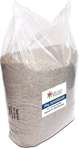 mituso Quarzsand, Bausand, Sand für Filteranlagen, 25kg - Cheap-Us