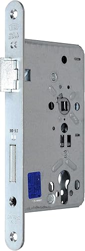 BKS FH Türschloss/Stahltürschloss DIN 18250 DO 9.0, Dornmaß 65mm, Entfernung: 72mm, Stulp: 24x235mm abgerundet, DIN Links, incl. SN-TEC® Montageset - Cheap-Us