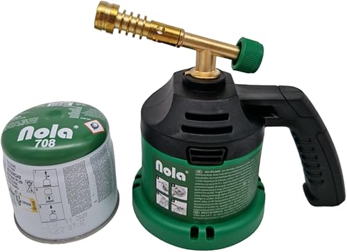NOLA Gasbrenner inkl. 190g Gaskartusche,1300°C, Lötbrenner, Lötlampe, Bunsenbrenner, Grillanzünder, Kartuschenbrenner Gas für Löten, Flambierbrenner mit Kartusche, einstellbare Flamme, Schweißbrenner - Cheap-Us