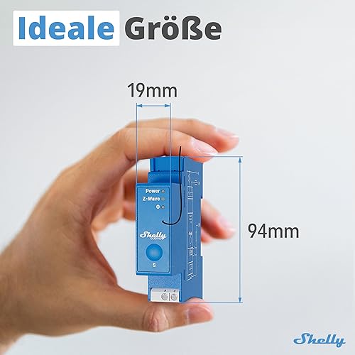 Shelly Wave Pro 3 | Professioneller 3-Kanal DIN-Schienen Z-Wave Schalter | Potenzialfreien Kontakten | Z-Wave-Gateway erforderlich | Erweiterte Funkreichweite - Cheap-Us