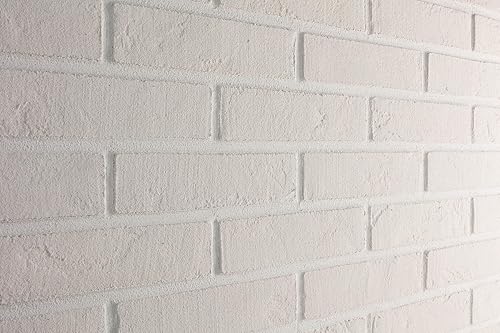 Wandverkleidung Elabrick Reykjavik, Flexibler Verblend ziegel, wandverkleidung innen, ziegelsteine, Weiss, 50x210mm, fassadenverkleidung innen/wandverkleidung innen. - Cheap-Us
