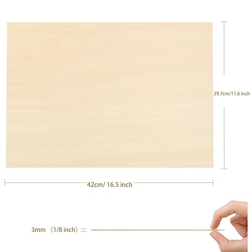 Tocome 10 Stück A3 Linde Sperrholz 420x297x3mm Laserfähig Linden Sperrholz Platten Laser Holz 3mm plywood Lindensperrholz - Cheap-Us