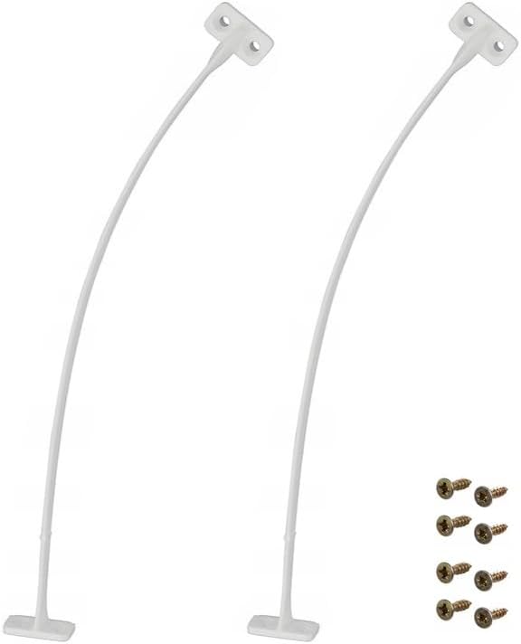 Hafele Öffnungsbegrenzer für Möbeltüren, Schranktür - Türöffnungsbegrenzer Kunststoff Weiß 2 Stück + Schrauben - Klappenhalter-Scharnier - Geeignet als Klappenhalter Schranktür - Klappenbeschlag - Cheap-Us