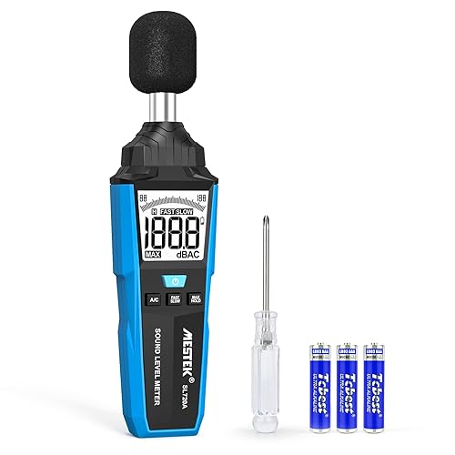 Dezibel Messgerät, MESTEK Schallpegelmessgerät, Tragbare db messergerät,30 dB bis 130 dB,A/C-gewichtetes LCD-Display,kann in Privathaushalten,Fabriken und Straßen Verwendet Werden - Cheap-Us