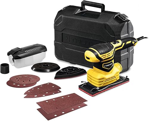 TROTEC Schleifmaschine PBGS 10-120 – Doppelschleifer 120 Watt, Drehzahlstufe 0-11.500 U/min, Schleiffläche-Ø: 75 mm, 100-teiliges Zubehör-Set - Cheap-Us