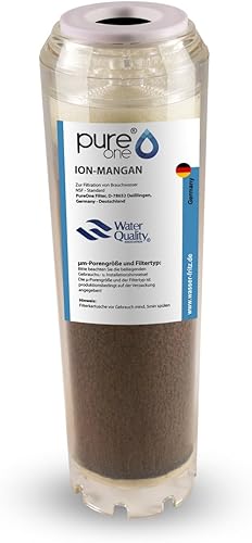 PureOne ION Mangan 100% Entmanganungs-Granulat. Ergänzend zu einem Enteisenungsfilter. Die Wasserfilter-Kartusche f. Hauswasserwerk Wasserpumpen. Für 10 Zoll Wasserfilter Gehäuse. Druckstabil - Cheap-Us