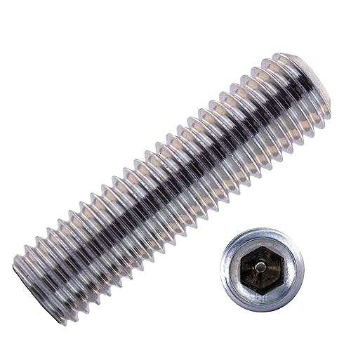 Gewindestifte mit Innensechskant u. Kegelkuppe M8x50 mm aus Edelstahl A2 (10 Stück) | DIN 913 - Madenschrauben - Wurmschrauben von MESAROS® - Cheap-Us