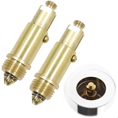 Pop-up-Ablaufventil Messingschrauben Waschbecken Messing Click Clack Bolzen Stecker 2 pcs für Badewanne Becken Ablaufstopfen Ersatzteil mit Aufklappbarer Bewegung, Passend für meisten Abflussstopfen - Cheap-Us