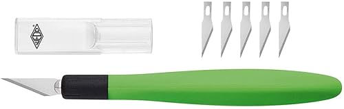 Wedo 7852199 Cutter Skalpell Comfortline (mit Softgriff inklusive 5 Ersatzklingen und Schutzkappe) apfelgrün/schwarz - Cheap-Us