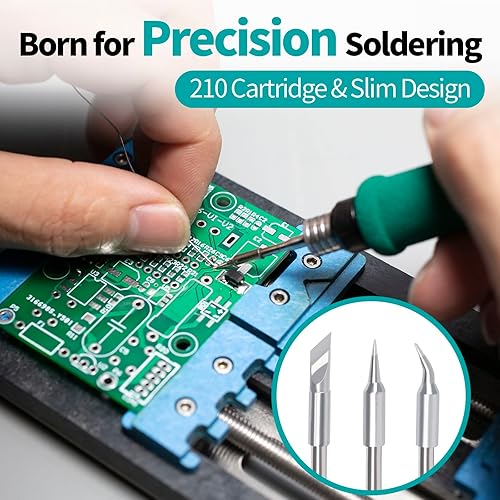 YIHUA 982 Präzisions-Lötstation Kit mit digitalem LCD-Display, kompatibel mit Typ-C245 Kartusche Lötspitzen, Lötdrahtspender, 4 Speicherkanälen, schnellem Aufheizen für Mikrolöten (EU Plug) - Cheap-Us
