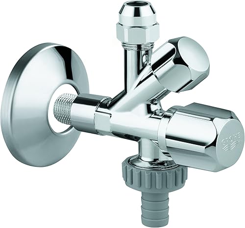 GROHE Original WAS - Kombi-Eckventil (Wandanschluss 1/2', mit Schlauchanschluss, ergonomischer Griff), chrom, 22035000 - Cheap-Us