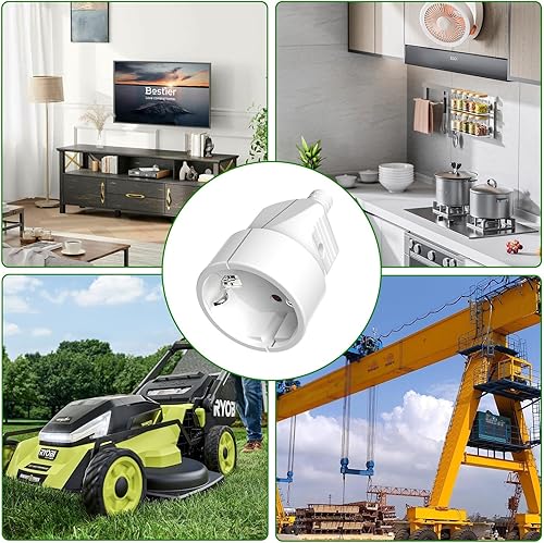 3 Stück Schuko Stecker Flach, Extraflach Schutzkontakt Winkelstecker mit Klappgriff, 250V 16A für Kabel bis 3x1,5 mm² Schuko Stecker Flachstecker Weiß - Cheap-Us