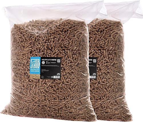 Holzpellets Heizpellets Nadelholz Wood Pellet Öko Energie Heizung Kessel Sackware 6mm 15kg x 2 Sack 30kg - Cheap-Us