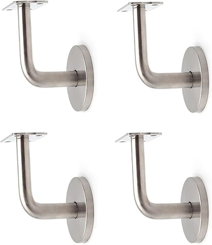 4 Stück Handlaufhalter, Edelstahl Handlaufträger, Handlauf Wandhalter, für Gebäudesicherheitsschutz für Treppenhäuser, Flure, Bäder etc - Cheap-Us