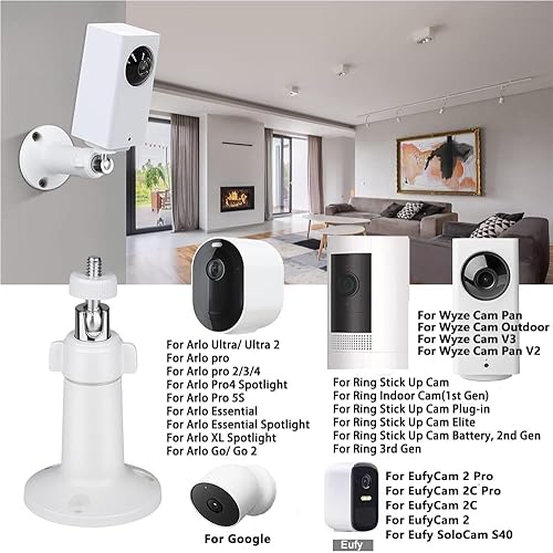 Ring Kamera Halterung,Wandhalterung für Ring Stick Up Cam,Ring Indoor Cam(1st Gen),Ring Stick Up Cam Battery,Arlo Pro 4/3/2,Arlo Ultra, 360 Grad einstellbare Sicherheitshalterung für innen und außen - Cheap-Us