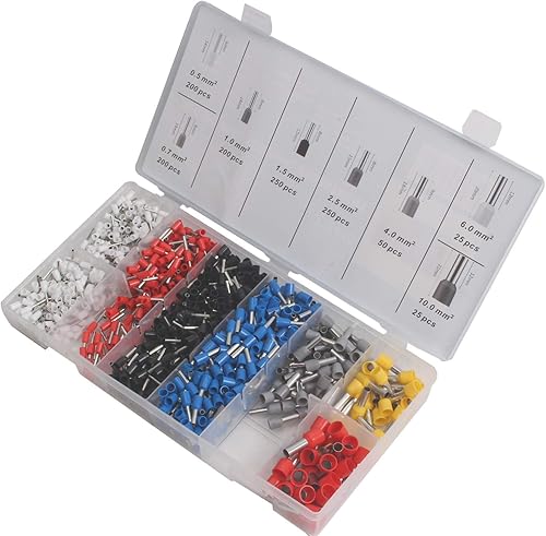 CCLIFE Crimpzangen Aderendhülsen Set Crimper Crimpwerkzeuge Aderendhülsenzange | 0, 25-10 mm² (AWG 23-7) | 1200 stück Aderendhülsen - Cheap-Us