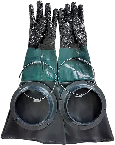 Torribaly Sandstrahl Handschuhe Sandstrahler Teile 60Cm mit O Ringen für Sandstrahl Kabine - Cheap-Us