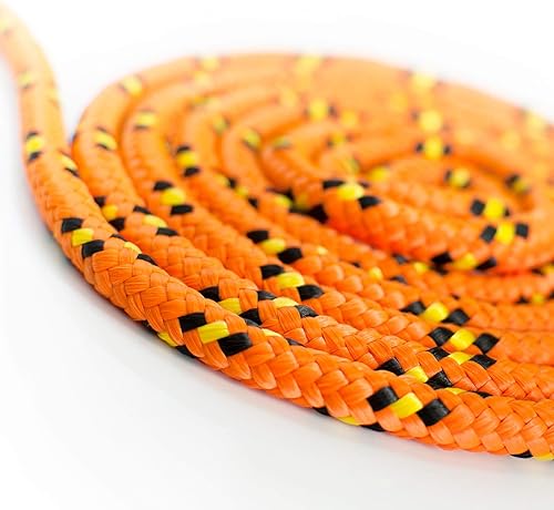 DQ-PP POLYPROPYLENSEIL | 8mm | 100m | ORANGE | Traglast bis 750 kg Flechtleine Textilseil Leine Schnur Rope Kordel Kunststoffseil geflochten - Cheap-Us