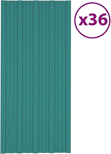 Tidyard 12 STK. Dachpaneele Dachpfannen Profilblech Trapezblech Dachblech Stahlblech Trapezbleche Dachplatten Verzinkter Stahl Anthrazit 100x45 cm - Cheap-Us