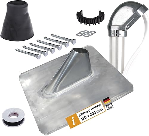 DUR-line Gummi-Manschette - Schwarz - 48-52mm mm Durchmesser - elastisch und UV-beständig; Zum Abdichten von Antennenmasten [Dachziegel, Gummi-Abdichtung; Dichtungsmanschette] - Cheap-Us