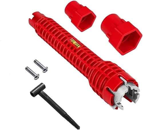 LightBeacon 8 in 1 Wasserhahnschlüssel Werkzeug, Waschbecken Installer Werkzeug, Spülenschlüssel Installer, für Toiletten Spülbecken, Bad Wasserhahn, Küchen Sanitär - Cheap-Us