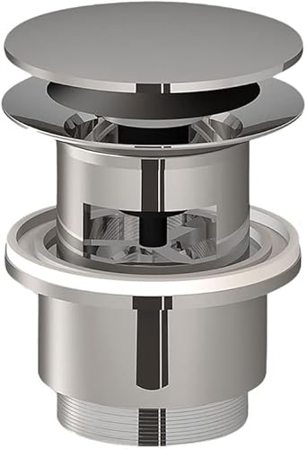 Alape˘ Schaftventil chrom, 1 1/4 Zoll, Abfluss Waschbecken, einfacher Einbau, Waschbeckenventil Pop Up, Waschbeckenstöpsel verchromt inklusive Dichtung, Alape VT.1 - Cheap-Us