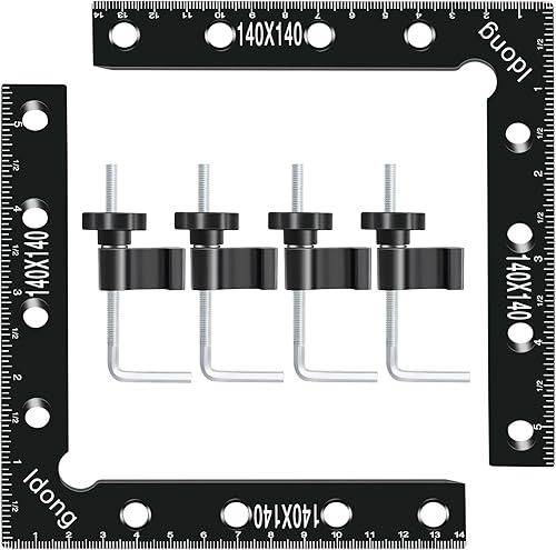 90 Grad Positionierwinkel, Rechtwinklige Montageclips，Holzbearbeitungswerkzeuge Quadratische Holzbearbeitungsblöcke werden für Rahmen, Möbelschränke verwendet(2 Stück 14 cm/5,5 Zoll) - Cheap-Us