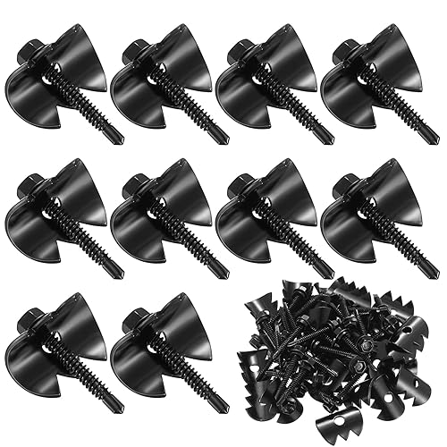 33 STK Stahlkrampen für Zaun Befestigung Maschendraht, Zubehör Stahlkrampen für Befestigung Maschendraht gewebte Zäune, Doppelstabmattenzaun Klemmen, stärker als ein üblich U Nägel, Schwarz - Cheap-Us