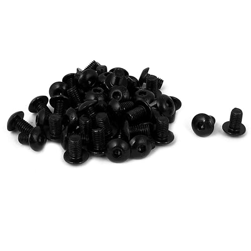 sourcing map M5x 8mm Button Head Innensechskant Cap Schraube Schwarz 50 DE de - Cheap-Us