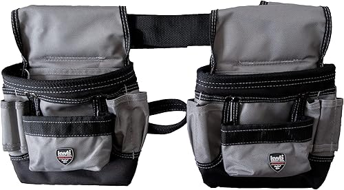 kwb Werkzeug-Tasche 2-teilig aus robustem Nylon - Mit doppelten Nahtreihen und zusätzlichen Nieten - Inklusive Nylon-Gürtel - 19 x 8.5 x 21 cm - Cheap-Us