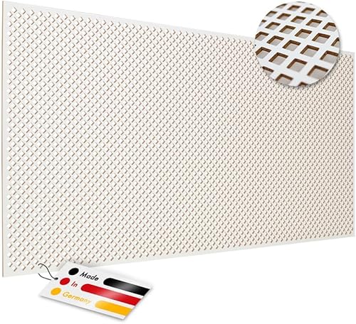 PEGBOARD - VALENCIA Lochwand 122 x 61 x 0,3 cm MDF Holzplatte weiß lackiert - Made in Germany - Heizkörperverkleidung, Türfüllung, Paravent oder Lüftungsgitter - Dekorative Lochplatte [Duopack] - Cheap-Us