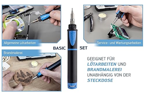 ERSA Independent 0G070KN Gaslötkolben 75W Spitzentemperatur bis 580 °C inkl. 2,4 mm Lötspitze meißelförmig - mobile Lötkolben Power - wo immer Sie wollen, ohne Strom - Cheap-Us