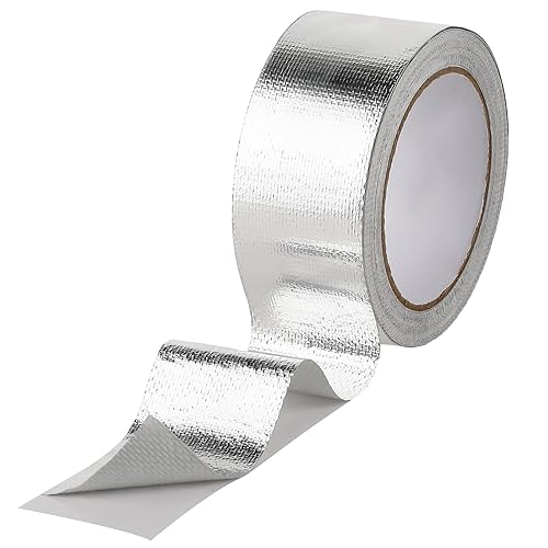 Aluminiumband Selbstklebendes Aluband 5cmx20m Hitzeschutzband aus Aluminiumfolie wärmereflektierendes Band Hitzeschutz Thermoband Hochhitzeband hitzebeständiges Band, Schalldämpferband - Cheap-Us