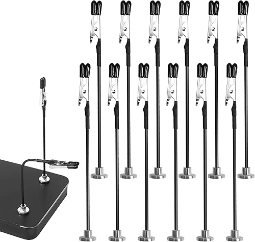 Dritte Hand Löten mit Magnetfuß, 12 Stück Helfende Hand mit Flexiblem Schwanenhals 360 Grad Verstellbare Löthilfe Dritte Hand, Helfende Hand Modellbau Zubehör für Löten Schmuck - Cheap-Us