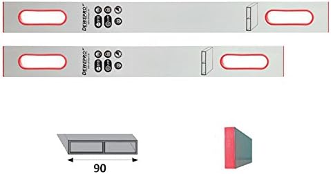 DEWEPRO® Alu Richtlatte - Setzlatte - Abziehlatte - Putzlatte mit 2 Handgriffe - Länge: 200cm / 2,0m - Cheap-Us