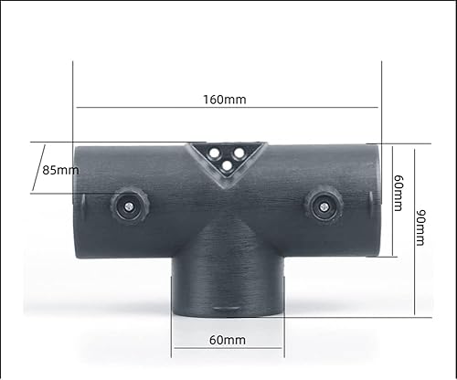 60mm Kanalanschluss Y-Form, 3 Wege Lufterhitzer Diesel Standheizung Zubehör Schlauchadapter Durchlaufen Rohrverschraubung ABS Kunststoff Lüftungsverteiler Kanalverbinder für Standluftheizung - Cheap-Us