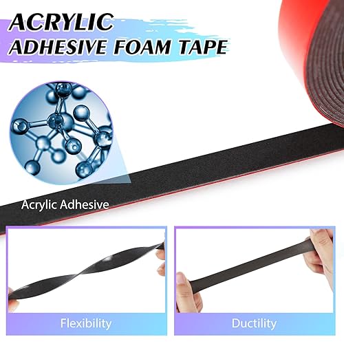 Emitever Doppelseitiges Klebeband - 7m*1.5cm, Doppelklebeband Extra Stark Wasserdichtes Multifunktionales Montageklebeband klebestreifen für Auto, Wohn, Bürodekor, Hergestellt - Cheap-Us