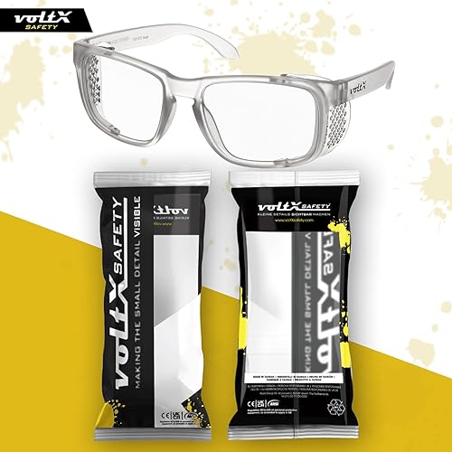 voltX 'Crystal' Sicherheitsleser, Vollverglaste Sicherheitsbrille (2,0 Dioptrie, klare Linse)-LESERSCHUTZBRILLE, UV400-Linse - Cheap-Us