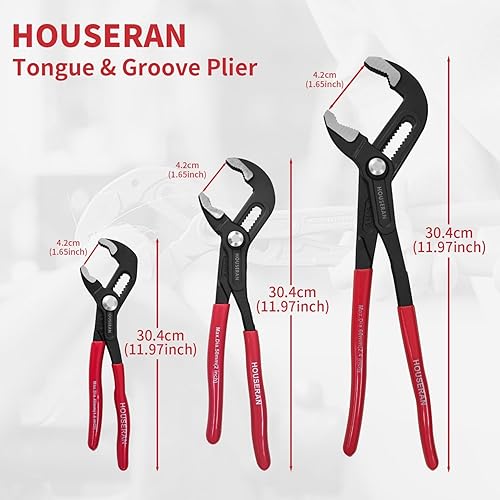 HOUSERAN Zangenset,8 teiliges Werkzeugset mit Koffer,Wasserpumpenzange,Spitzzange,Spitzzange groß, Kombizange,Seitenschneider groß,Seitenschneider,170 Seitenschneider,Gummihammer,für den Haushalt - Cheap-Us