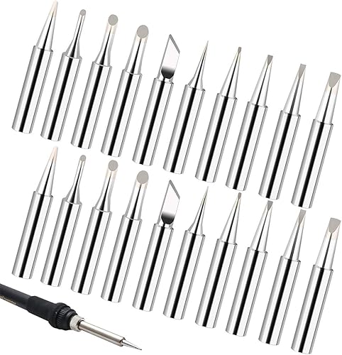 Zliger 20 Stück Lötspitzen lötkolben Spitzen 900M Löten Ersatz Lötkolbenspitze Lötspitzen Sharp Löten Ersatz Lötkolben Tipps Bleifrei Lötspitze Ersatzlötspitzenset für 900M-Serie - Cheap-Us