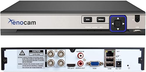 Xenocam 4CH 5M-N/1080N Full High Definition Hybrid für AHD/TVI/CVI/Analog/Onvif IP DVR H.265 CCTV Videorecorder P2P Fernüberwachung Telefon Überwachung für Home Security Überwachungssystem Kamera - Cheap-Us