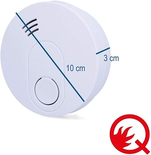 UNITEC Rauchwarnmelder, Rauchmelder zertifiziert nach DIN EN 14604, VdS 3131, Q-Label, 10 Jahre Batterielaufzeit, akustische und optische Anzeige, manuelle Prüffunktion, Alarm 85 dB, weiß - Cheap-Us