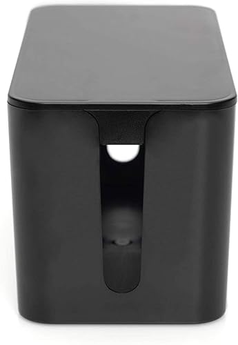 Virone Kabelbox mit Lüftungsschlitzen und Anti-Rutsch-Boden Größe: 407/134 / 154 mm (Schwarz) - Cheap-Us