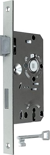 BKS Standard Zimmertürschloss/Türschloss mit Buntbart 55/72/8, Stulp: 20 x 235mm eckig, DIN Links incl. SN-TEC® Montageset - Cheap-Us