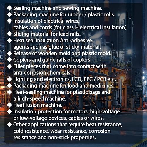 Semlos Teflon Klebeband für Vakuumierer Hitzebeständiges Klebeband Geeignet für fast alle Vakuumierer Modelle und für Industriellere Zwecke (10 mm x 10 m) - Cheap-Us