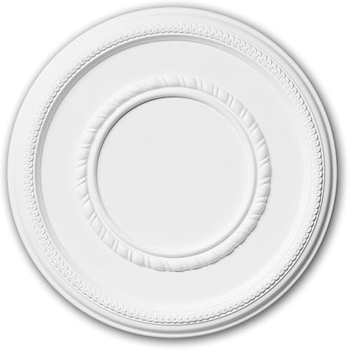 PRO[f]home® - Rosette 156004 Deckenelement Zierelement Neo-Empire-Stil weiß Ø 43,5 cm Profhome - Cheap-Us