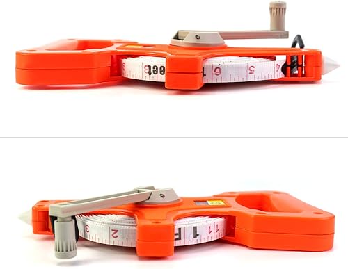 QWORK Bandmaß Fiberglas, Rollmassband, 100M /330 FT, Doppelseitig - Cheap-Us