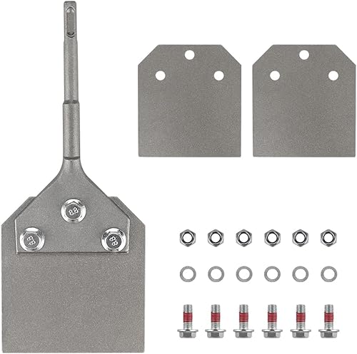 Spachtelmeißel SDS Plus Meißel 250x100 mm, Spachtelmeißel Farbschaber mit 2 Ersatzblätter Klingen für Fußbodenkleber, Teppich, Fliesenkleber, Bodenkleber, PVC-Fliesen - Cheap-Us